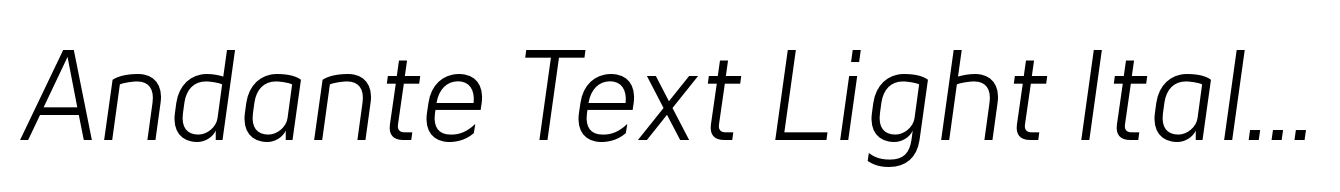Andante Text Light Italic